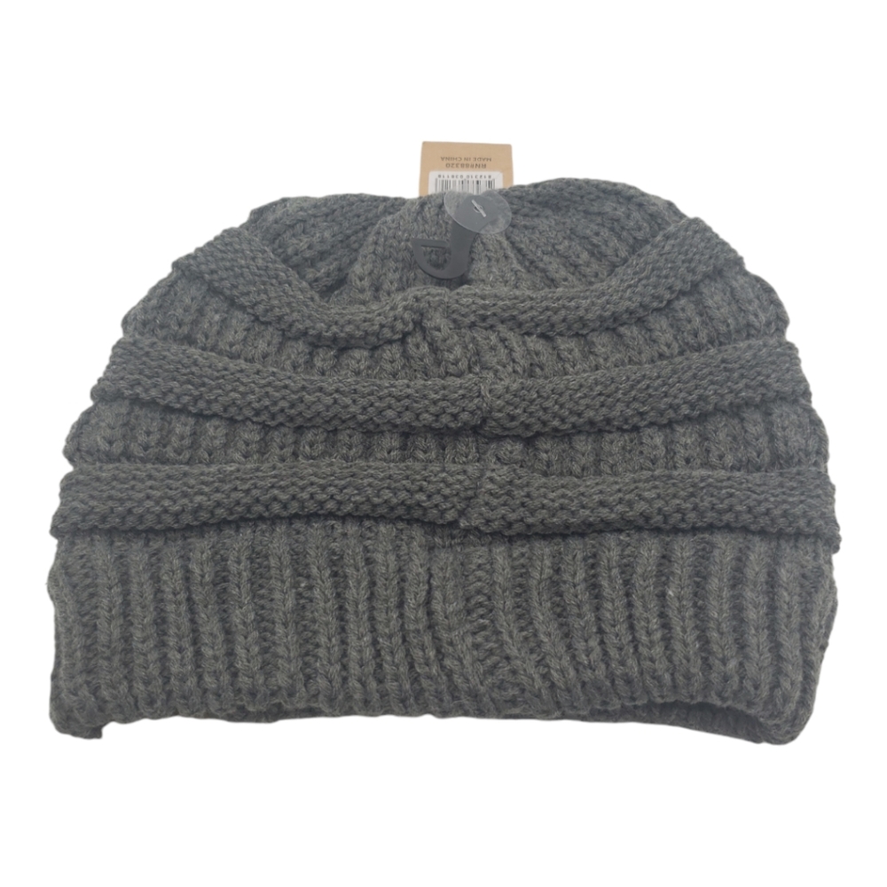C.C. Classic Knit Beanie NWT One Size Dark Gray - Picture 3 of 7